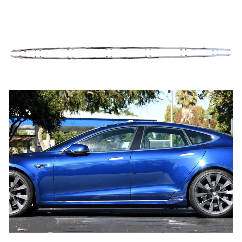 Боковая юбка Tesla Model S с хромированной отделкой